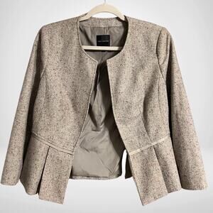 The Limited Women’s Office Peplum Blazer Speckled Wool Blend, 3/4 Sleeves, Med